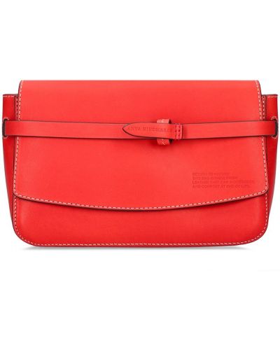 Кожени чанта тип „портмоне“ Anya Hindmarch червено