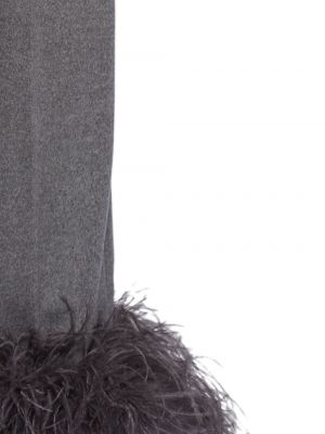 Kašmírové kalhoty z peří Prada šedé