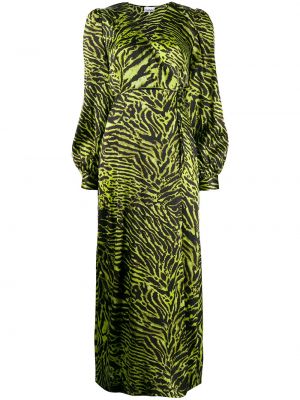 Tigrované šaty s potlačou Ganni