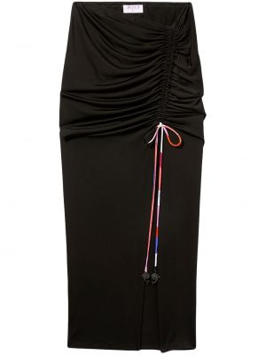 Asymetrický rozparkovaná sukňa Pucci čierna