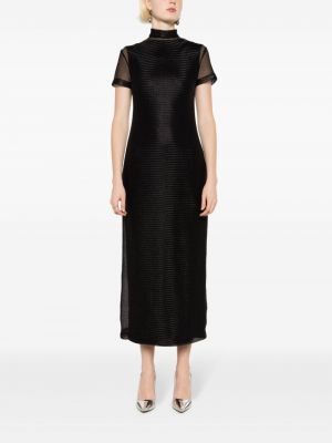 Midi šaty se síťovinou Gloria Coelho černé