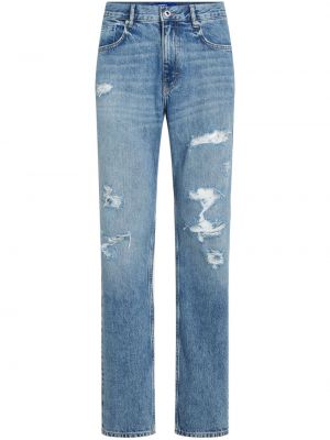 Bavlněné straight fit džíny s oděrkami Karl Lagerfeld Jeans