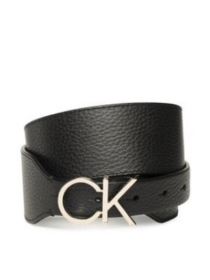 Pásek s vysokým pasem Calvin Klein černý
