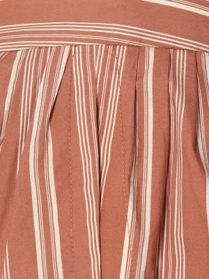 Pruhované bavlnené šortky Chloã© oranžová