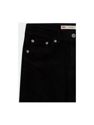Welurowe spodnie Levi's czarne
