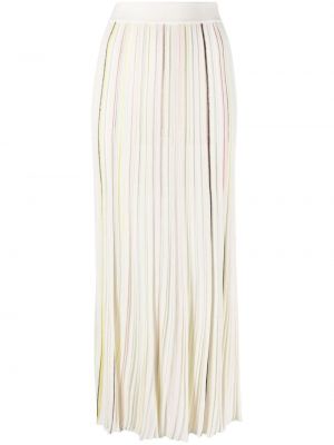 Plisované dlouhá sukně Sonia Rykiel bílé