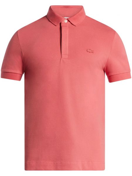 Siuvinėtas polo marškinėliai Lacoste rožinė