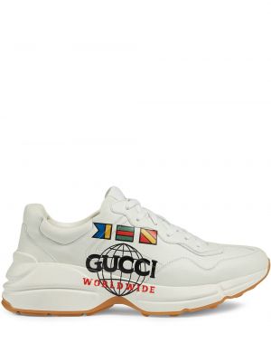 Zapatillas con estampado Gucci blanco