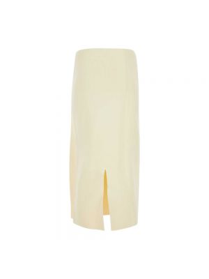 Falda de tubo de viscosa Jil Sander blanco