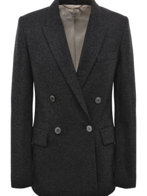Кашемировый шерстяной пиджак Agnona серый
