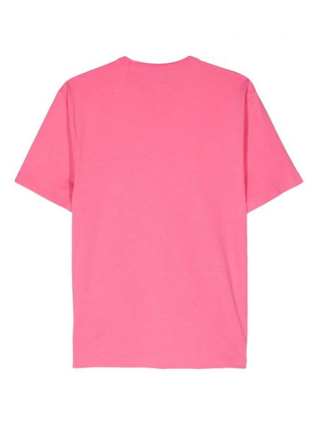 Koszulka bawełniana z nadrukiem Blauer różowa