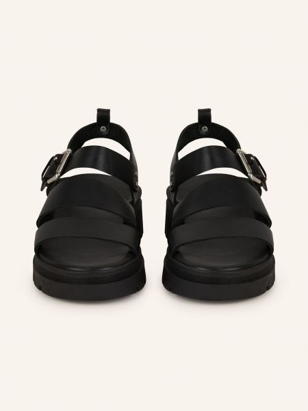 Sandały z paskami na platformie Jonak czarne