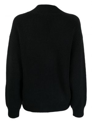 Woll strickjacke mit v-ausschnitt Seventy schwarz