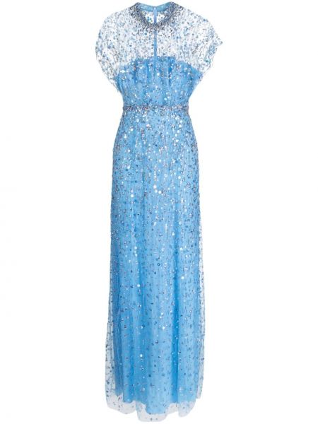 Коктейлна рокля с пайети с кристали Jenny Packham