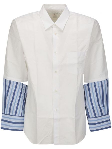 Ριγέ βαμβακερό πουκάμισο Comme Des Garçons Shirt λευκό