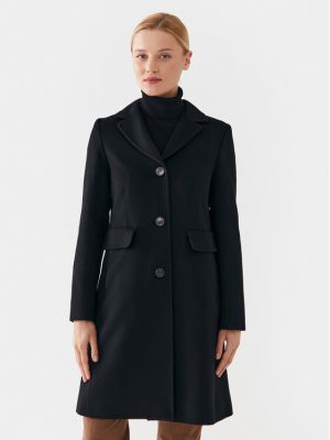 Μάλλινο παλτό χειμωνιάτικο Weekend Max Mara μαύρο