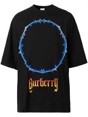 Тениска с принт Burberry черно