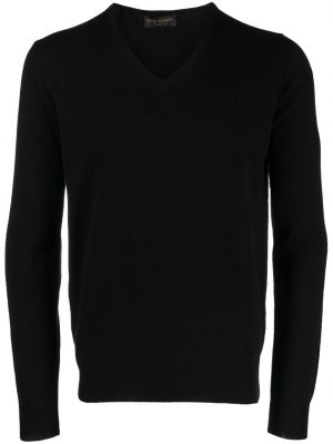 Пуловер с кръгло деколте Dell'oglio черно