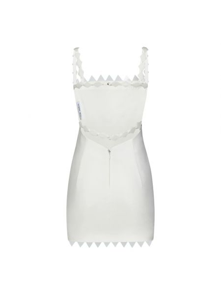 Mini vestido con lentejuelas con bordado The Attico blanco
