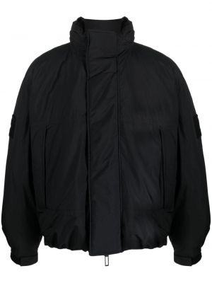 Пухено яке с цип светлоотразително Emporio Armani черно