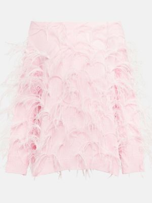 Maglione di lana con piume Valentino rosa