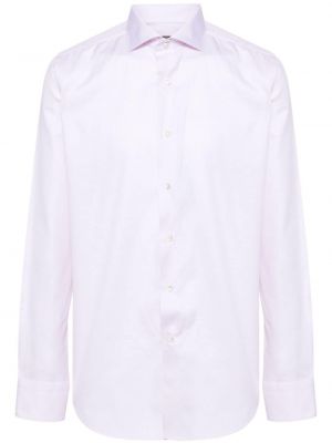 Памучна риза Canali розово