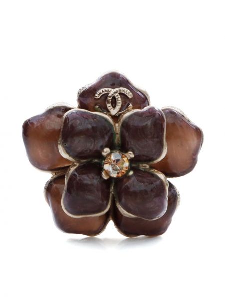 Kvetinový prsteň Chanel Pre-owned zlatá