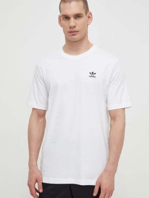 Памучна тениска с дълъг ръкав с принт Adidas Originals бяло