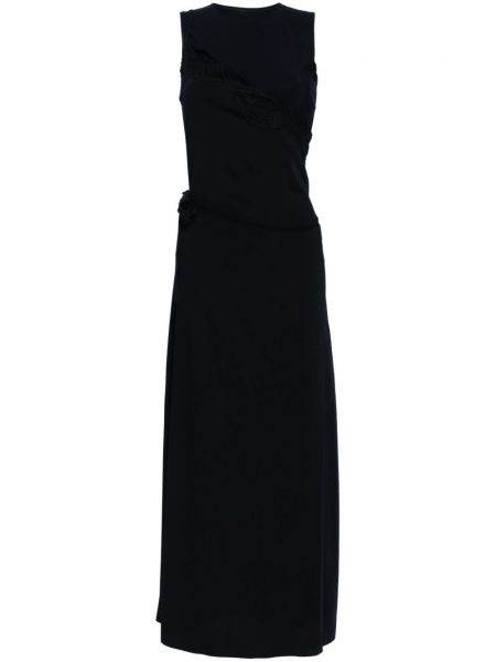 Čipkované večerné šaty Mm6 Maison Margiela čierna