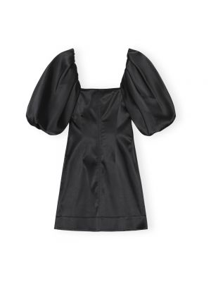 Sukienka mini dwustronna bawełniana Ganni czarna