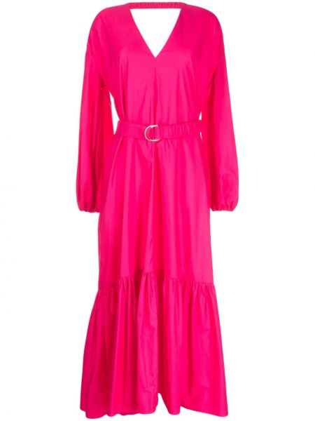 Bavlněné dlouhé šaty Acler růžové