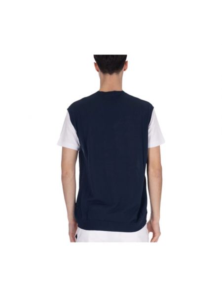 Jersey t-shirt mit v-ausschnitt Daniele Fiesoli blau