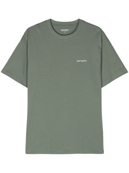 Памучна тениска Carhartt Wip зелено