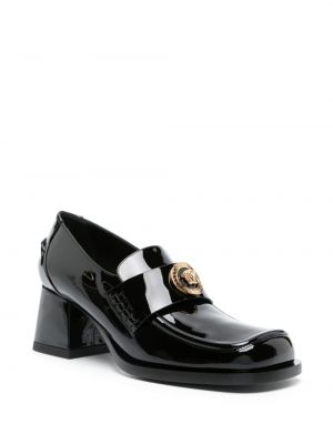 Kožené loafers Versace černé
