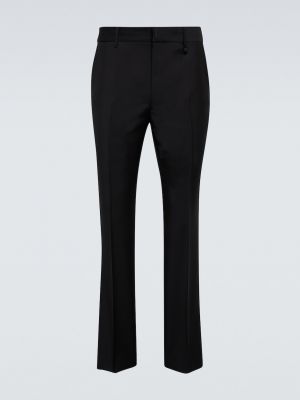 Мохеровые шерстяные брюки Givenchy черные