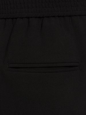 Μάλλινο παντελόνι σε φαρδιά γραμμή Bonsai μαύρο