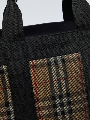 Nakupovalna torba s karirastim vzorcem z mrežo Burberry