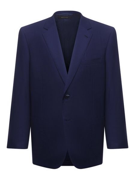 Шерстяной пиджак Brioni синий