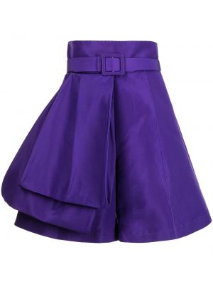 Svilene bermuda kratke hlače z draperijo Azzi & Osta vijolična