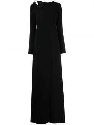 Sukienka długa z kryształkami Stella Mccartney czarna