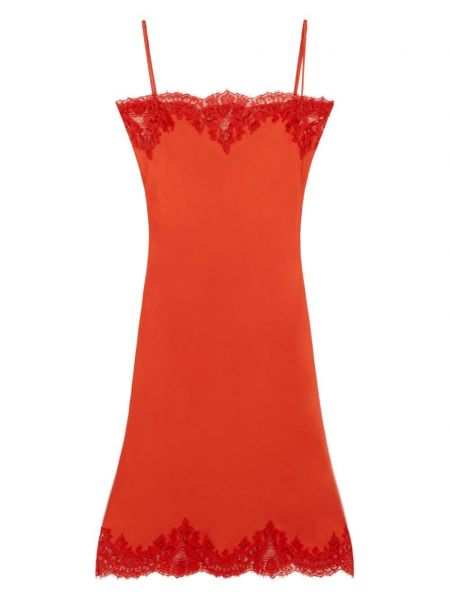 Robe à bretelles en dentelle Stella Mccartney orange