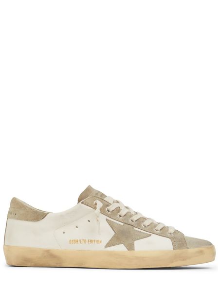 Sneakers i läder med stjärnmönster Golden Goose vit