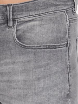 Slim fit priliehavé džínsové šortky Casual Friday sivá