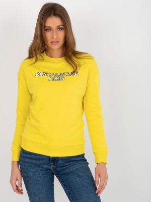 Mikina s kapucňou s nápisom Fashionhunters žltá