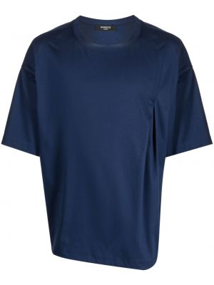 Koszulka bawełniana asymetryczna Songzio niebieska