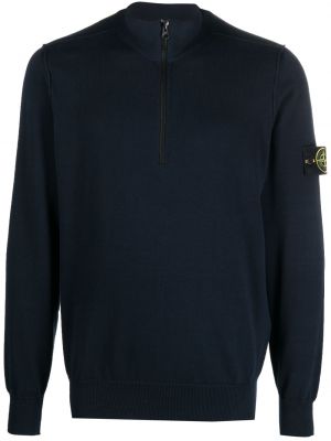 Sweatshirt med dragkedja Stone Island blå