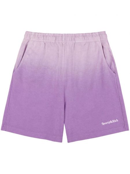 Kaltevuus puuvilla shortsit Sporty & Rich violetti