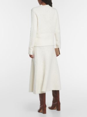 Jedwabny sweter wełniany Gabriela Hearst biały