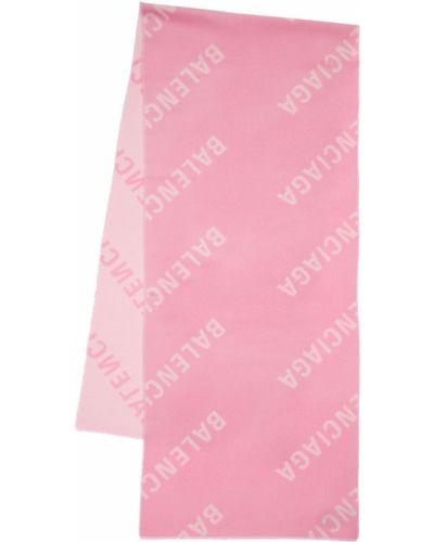 Vlněný šál Balenciaga růžový