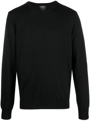 Пуловер с кръгло деколте A.p.c. черно